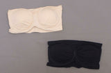Rhonda Shear LOT OF 2 Underwire Bandeau Removable Pads Bra Nude/ Black 1X