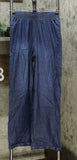 DG2 by Diane Gilman Women's SoftCell Chambray Wide Leg Pants Indigo Small Tall