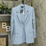 Danielle Bernstein Women's Open Front Ring Closure Blazer