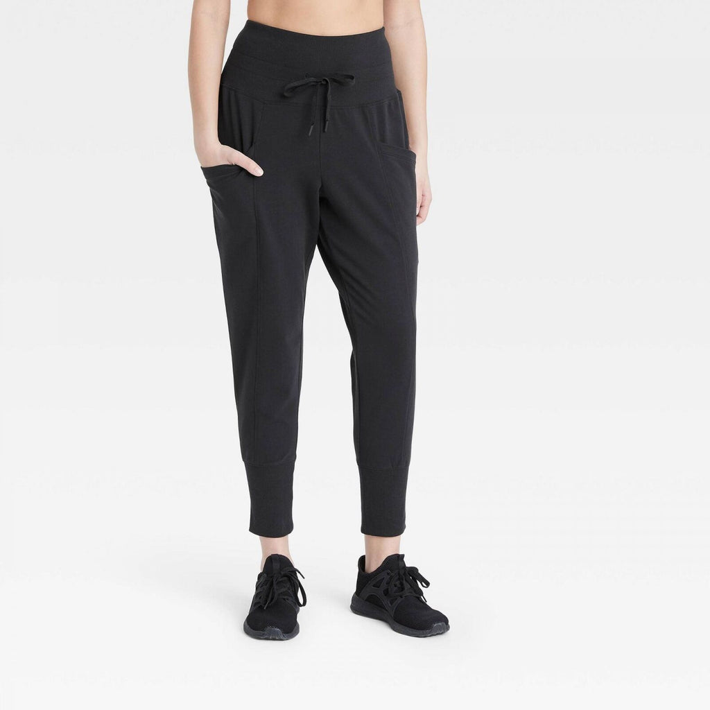 All In Motion Women's High-Rise Ribbed Jogger Pants 25.5