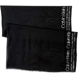 Calvin Klein Women's Metallic Logo Printed Rectangle Scarf