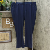 DG2 by Diane Gilman On Stretch Ponte Boot Cut Pants Navy Blue Petite Plus 2X
