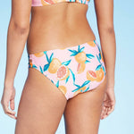 Shade & Shore Women's Strappy Side Textured Cheeky Bikini Bottom
