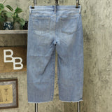 NYDJ Wide Leg Capri Fray Hem Jean Coheed Reg 10