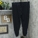 AnyBody Women's Cozy Knit Ribbed Jogger Pants Black Large