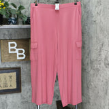 NWT Lisa Rinna Collection Petite Pull-On Wide-Leg Cargo Pants. A352967 PL