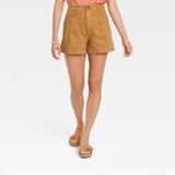 Universal Thread Women's High-Rise A-Line Pleated Shorts
