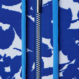 Susan Graver Women's Floral Colorblock Liquid Knit Zip-Front Hoodie Jacket