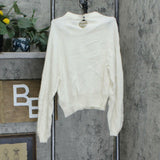 Charter Club Women's Cashmere Brushed Balloon Sleeve Sweater