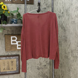 Wild Fable Women's Long Sleeve V-Neck Button Front Thermal Top