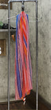 Echo Women's Fringe Rectangle Striped Wool Scarf