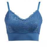 Rhonda Shear 2 Pack Lace Leisure Bras with Removable Pads Mocha/ Blue Plus 1X