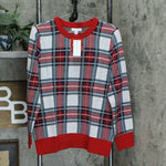Charter Club Women's Pullover Crew Neck Plaid Sweater