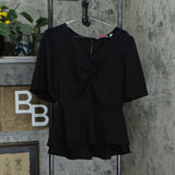 Laurie Felt Women's Scooped V-Neck Peplum Blouse