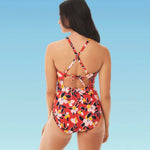Beach Betty by Miracle Brands Slimming Strappy Front One Piece Swimsuit