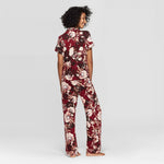 Stars Above Women's Floral Print Beautifully Soft Notch Collar Pajama Set