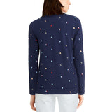Charter Club Wiomen's Cotton Relaxed Embroidered Knit Top