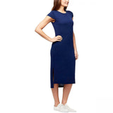 Jessica Simpson Women's Cap Sleeve Side Slit Midi Dress