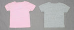 Rabbit Skins Infant LOT OF 2 Funny Graphic T-Shirts Pink and Gray 12 Months