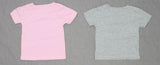 Rabbit Skins Infant LOT OF 2 Funny Graphic T-Shirts Pink and Gray 12 Months