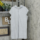 Stan Herman Plus Size Baby Terry Zip-Up Hoodie Lounger Robe