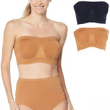 Rhonda Shear 2 Pack Women's Underwire Bandeau Bras With Removable Pads