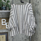 Laurie Felt Women's Flutter Sleeve Open Front Kimono Top