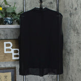 Alfani Plus Size Chiffon Overlay Inverted Pleat Blouse