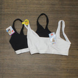 Hanes Women's Boyfriend Stretch 2pk Bra H559 marine S