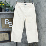 DG2 by Diane Gilman Women's Straight Leg Stretch Jeans Ivory 8