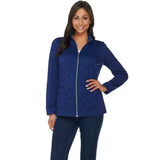 Denim & Co. Women's Long Sleeve Lace Zip Front Jacket. A286345