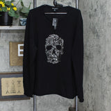 INC International Concepts Men's Cashmere Blend Sequin Skull Sweater Black 2XL