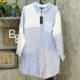 Tommy Hilfiger Women's Plus Size Cotton Patchwork Shirt Dress