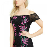 NWT Guess Womens Off-The-Shoulder Embroidered Dress. GDNP3787 4