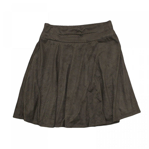 B_Envied Women's Sueded Mesh Flare Swing Circle Skirt