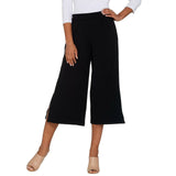 Joan Rivers Women's Textured Knit Pull On Gaucho Pants