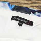 Colleen Lopez Women's Off-the-Shoulder Flutter Maxi Dress Sapphire Blue Large