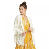 Xhilaration Women's Long Sleeve Open Stitch Chenille Cardigan Sweater