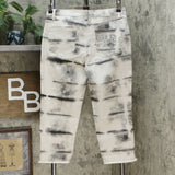 DG2 by Diane Gilman Petite Classic Stretch Tie Dye Straight Cropped Jeans