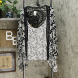 Colleen Lopez Women's Crochet Inset Kimono Topper
