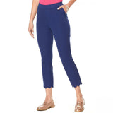 NWT Lemon Way Women's Flawless Twill Scallop Hem Crop Pants 10 14 16