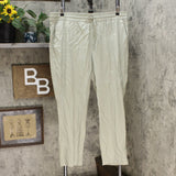 32 Degrees Cool Women's Stretch Linen Blend Ankle Pants Sage XL
