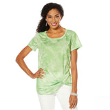 DG2 by Diane Gilman Women's Tie Dye Knotted T-Shirt