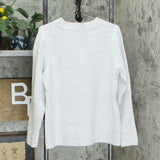 NWT Denim & Co. Women's Crew Neck Long-Sleeve Embroidered Sweater Large