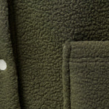 Denim & Co. Petite Sherpa Bonded With Fleece Snap Coat
