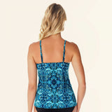 Dreamsuit By Miracle Brands Women's Slimming Control Flounce Tankini Top