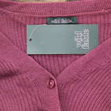 Wild Fable Women's Cropped Button-Front Cardigan Dark Mauve Purple XXL
