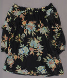 Xhilaration Women's Plus Size Floral Off The Shoulder Ruffle Sleeve Dress