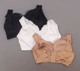 Rhonda Shear 3 Pack Betty Pin-Up Bras with Back Closure and Removable Pads