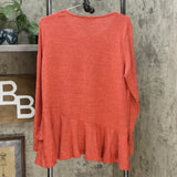 DG2 by Diane Gilman Women's Crossover Peplum Top Salmon XL